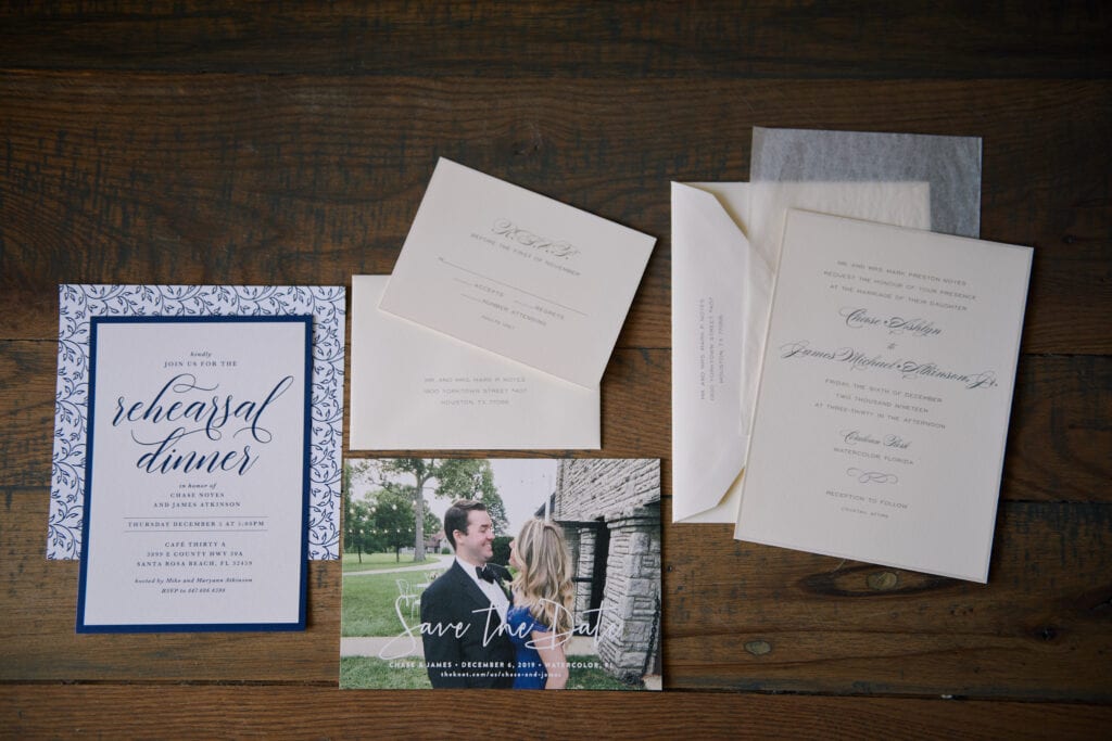 Wedding invitations for the guests