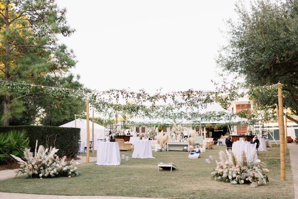 A wedding destination with all the decorations and flowers