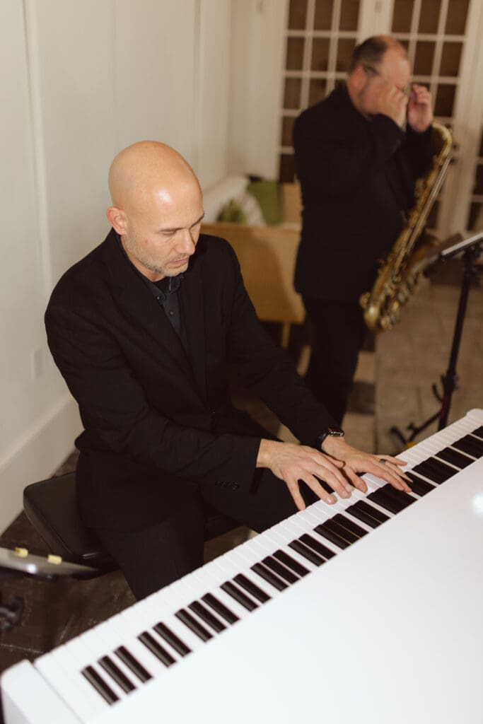 Pianist performing at wedding event